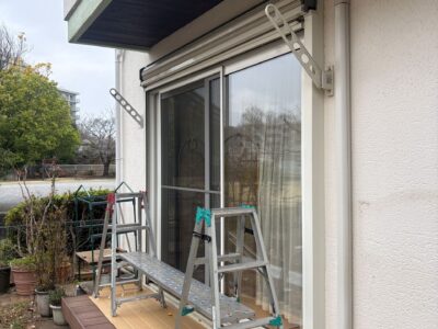 東京都稲城市　H様邸　トステム製手動シャッターをソムフィキットで電動化工事